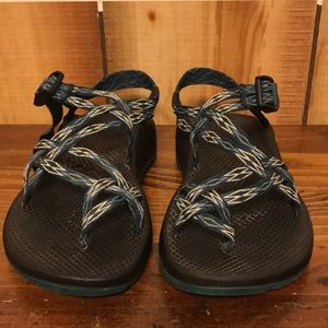 ❤️ Like New! Double Strap, Teal/Black Chaco
